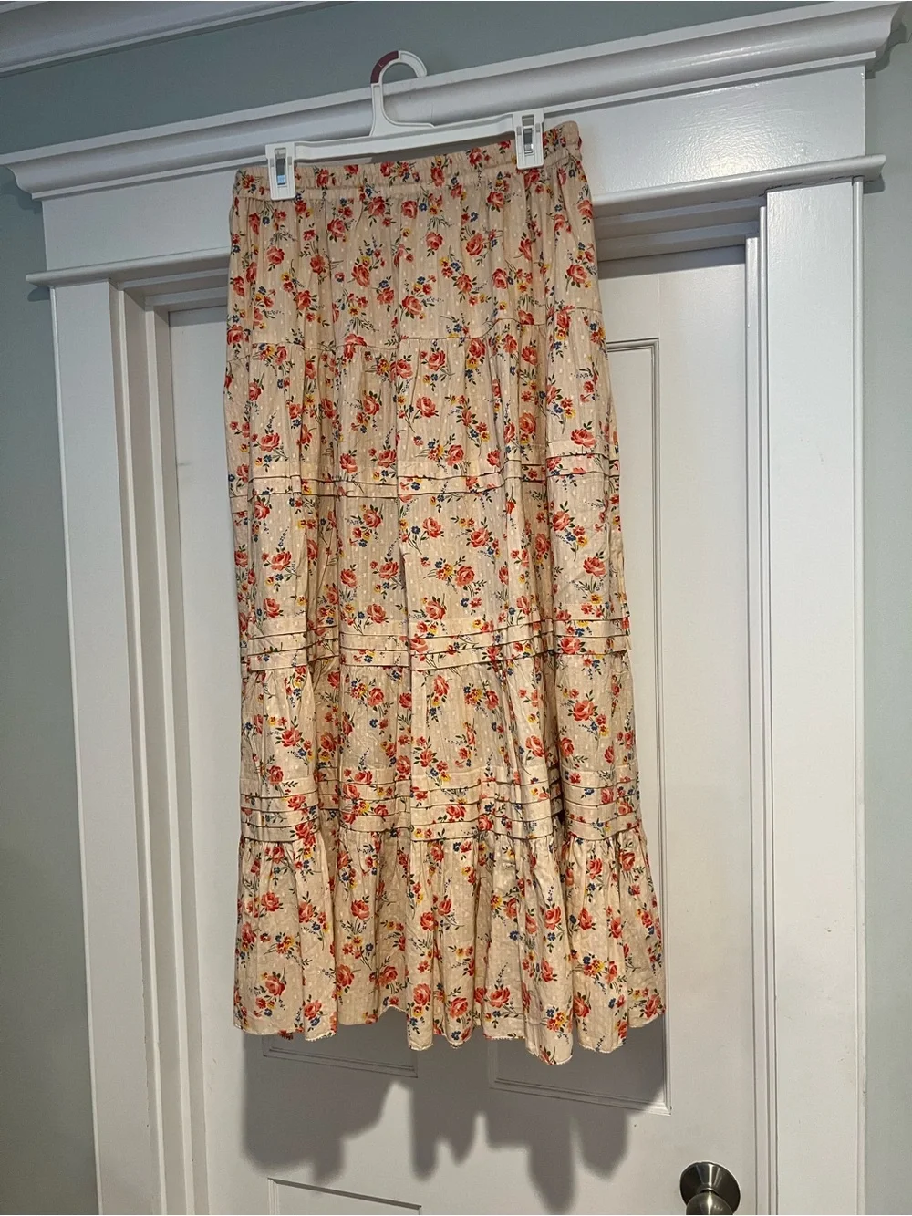THE GREAT. THE PASTORAL SKIRT - PINK ROSE PRINT Sz 3 NWT